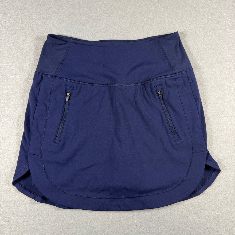 Athleta Fairway Golf Skort Women XS Navy 16" Zip Pockets Active Athletic Tennis